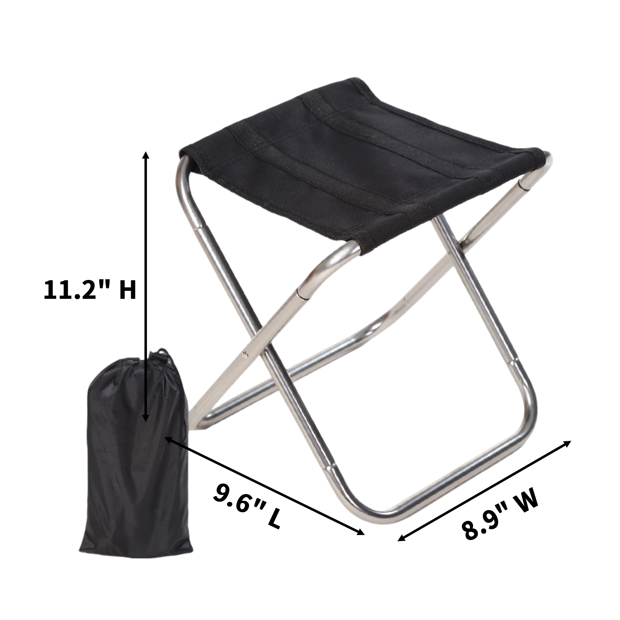 Portable Folding Camp Stool With Aluminum Frame 5