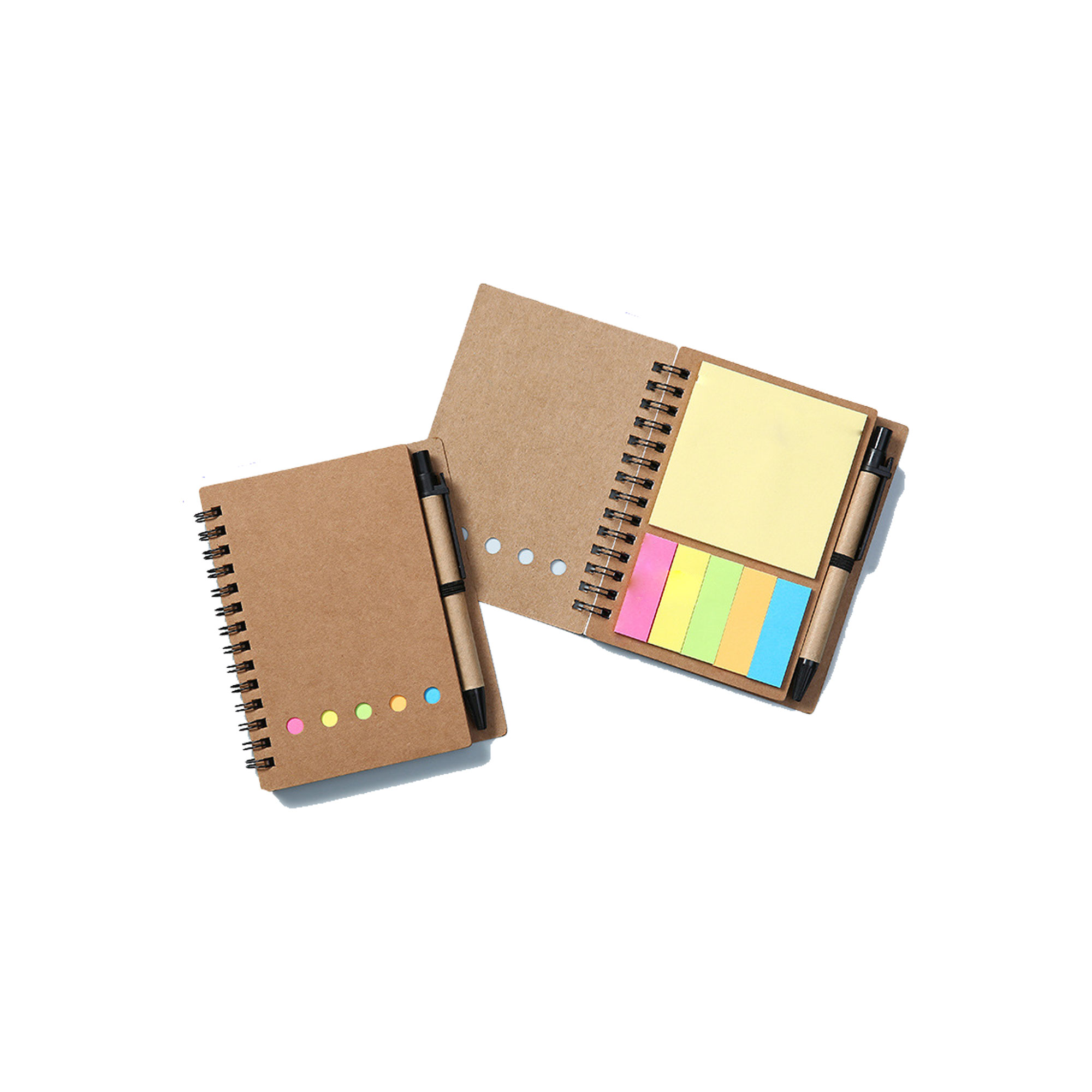 Spiral Notebook W/Sticky Notes and Pen 3
