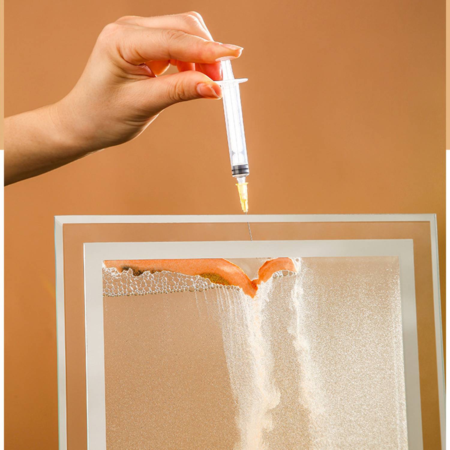 3D Mirror Edge Square Quicksand Painting Ornament 4