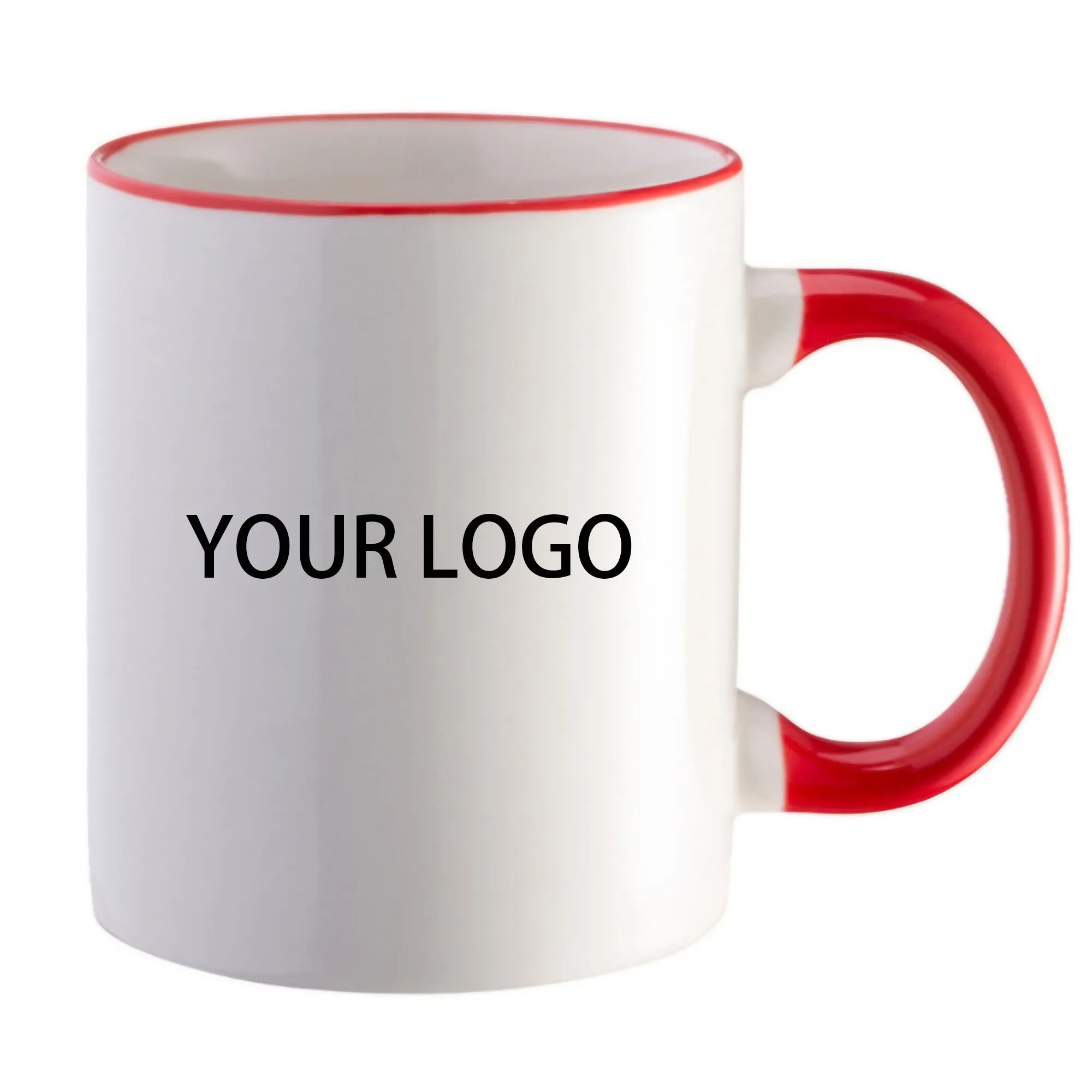 Ceramic Colorful Handle Mug with a Cup-Shaped Mouth 4