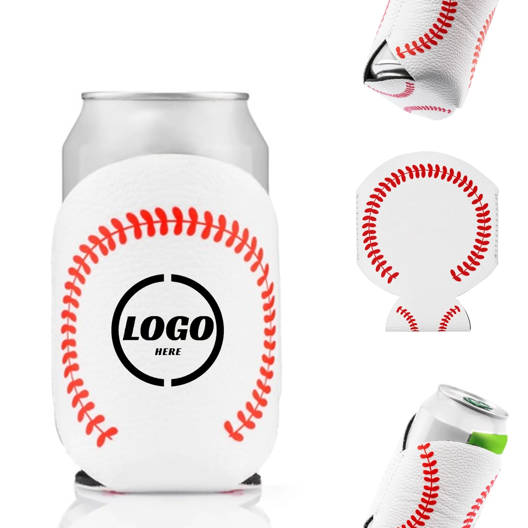 Baseball Skin Can Bottle Cooler Holder 3
