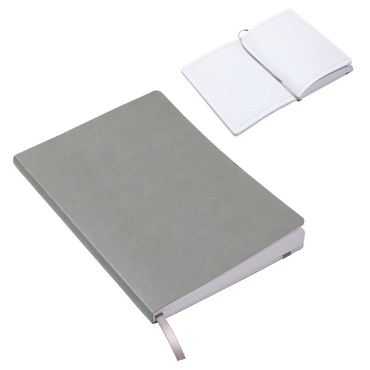 A5 Softbound Cover Notebook W/ Elastic Band & Ribbon 3