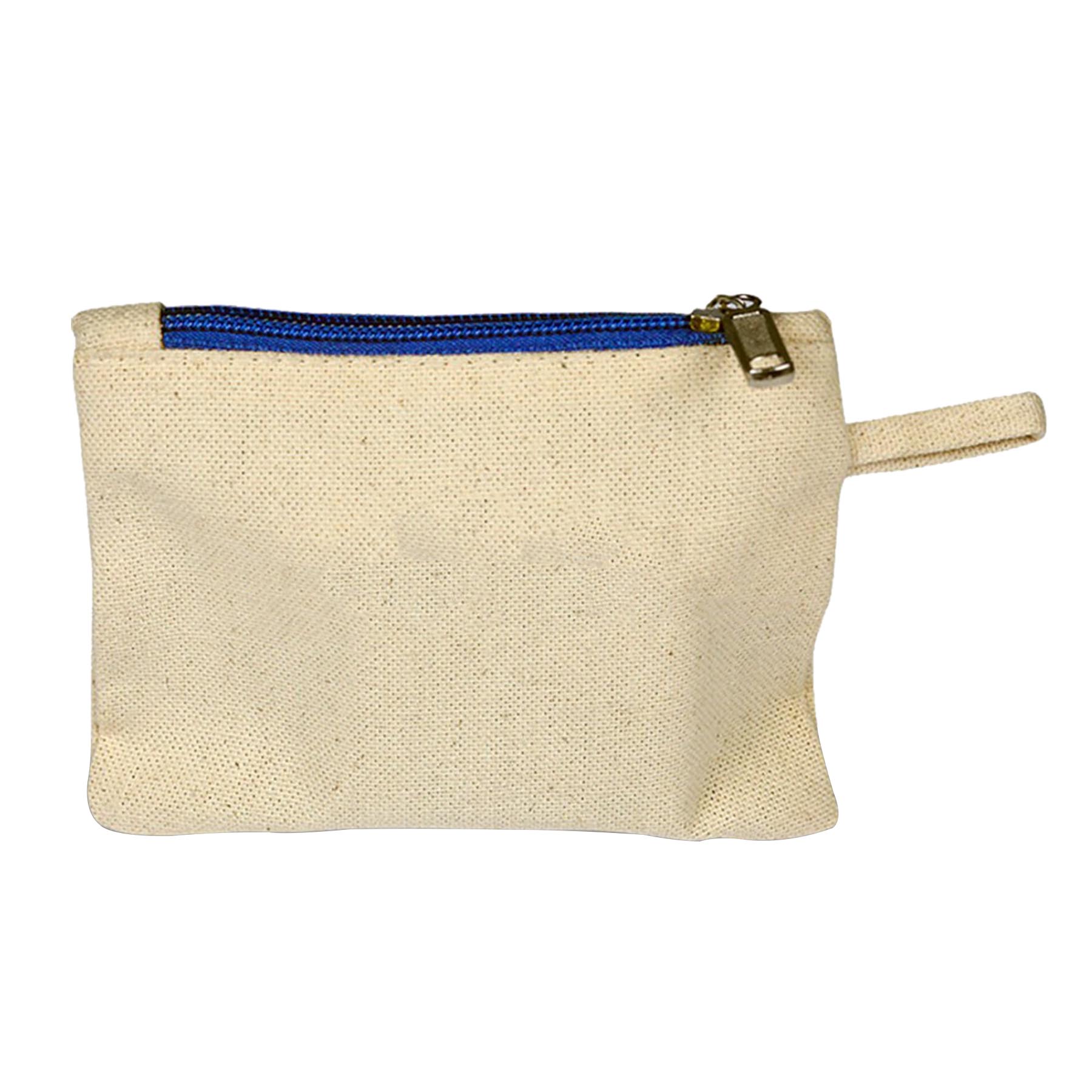 12 oz. 100% Cotton Canvas Card Pouch w/Color Zipper 6