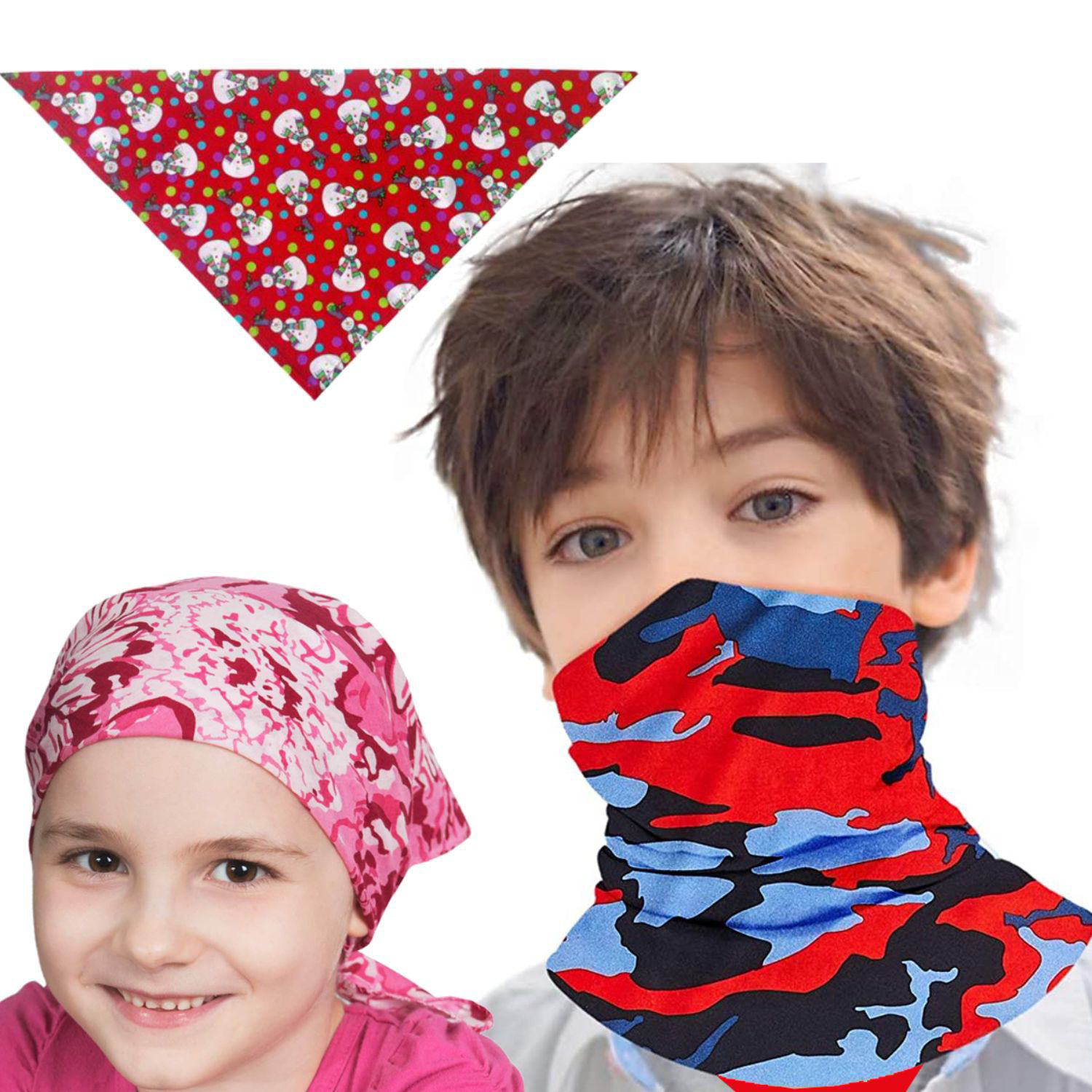 Kids Triangle Bandana Sublimated Safety Face Bandannas 2