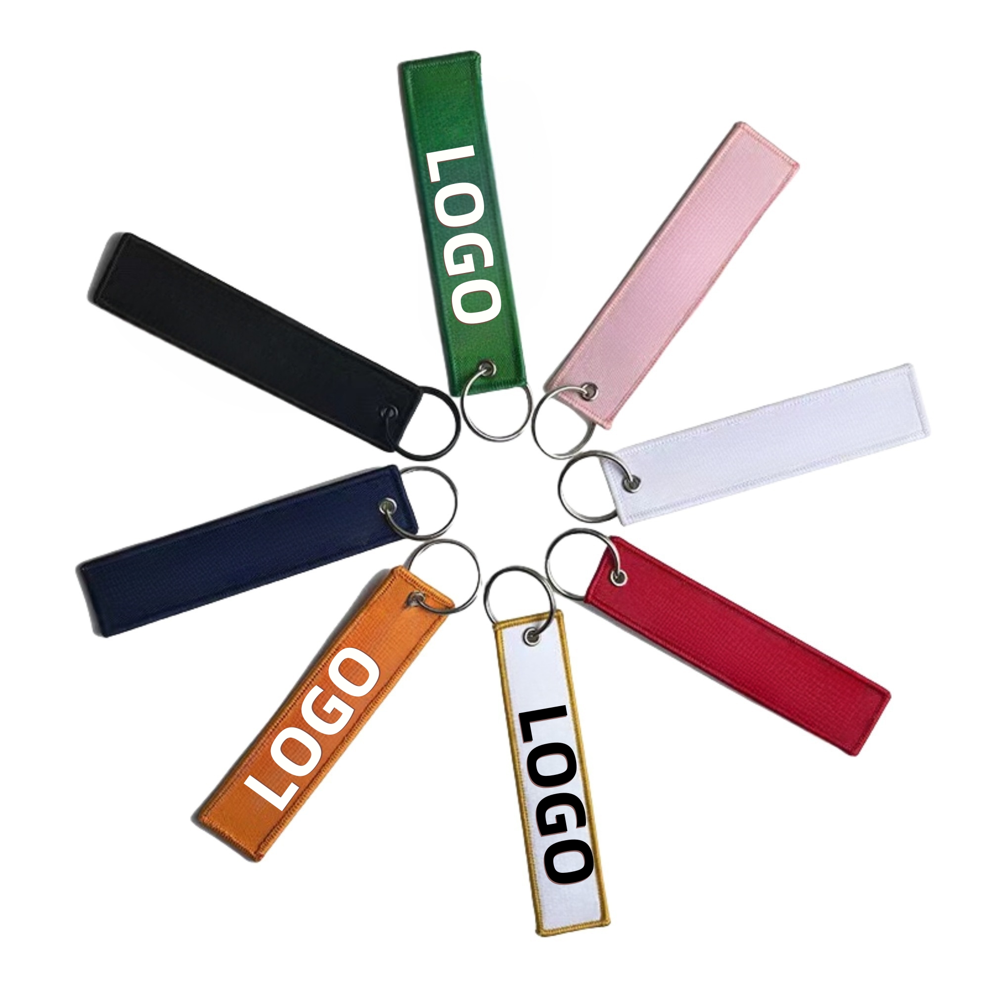 Embroidery Woven Strip Keychain 2