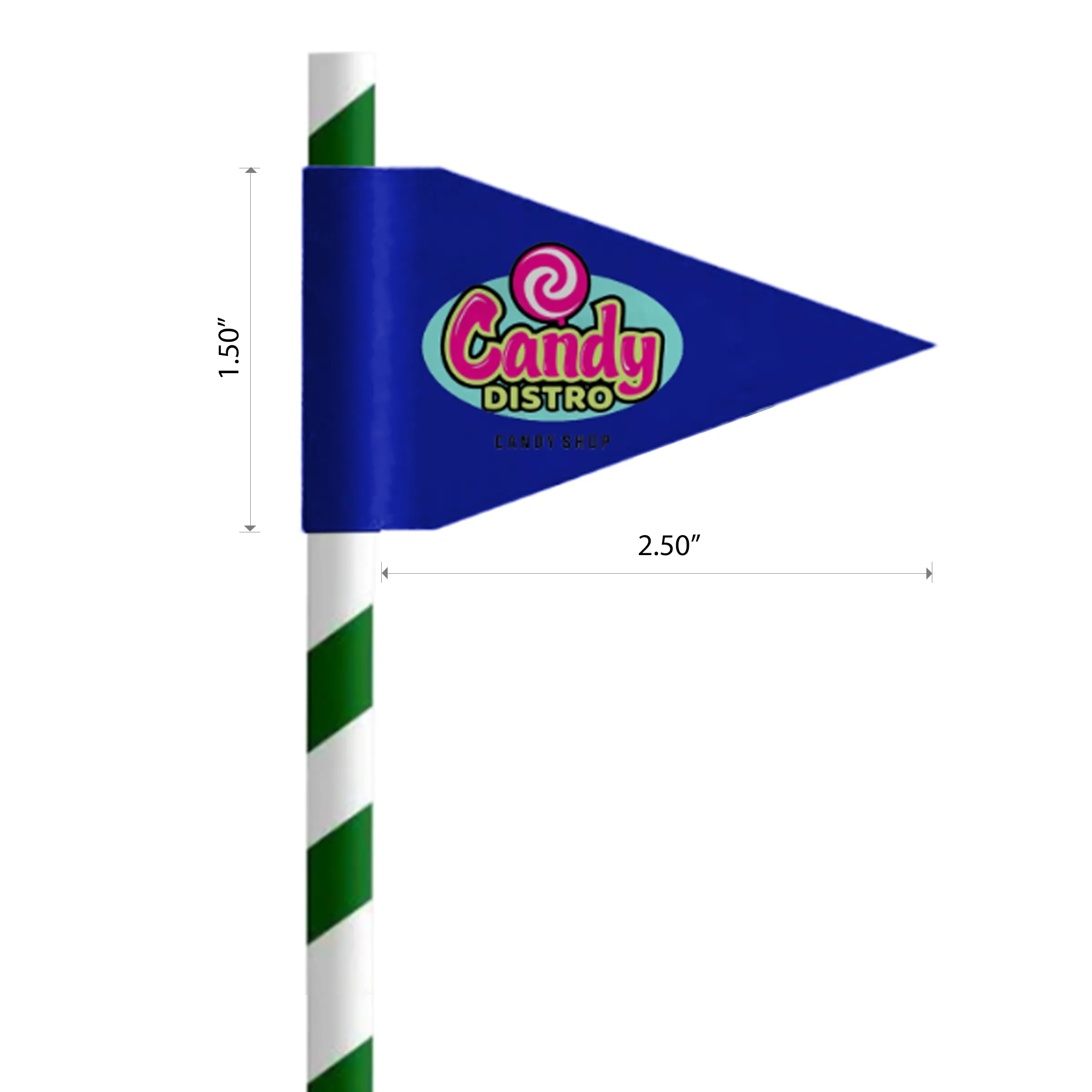 Straw Toothpick Flags Style B - 1.5" x 2.5" 4