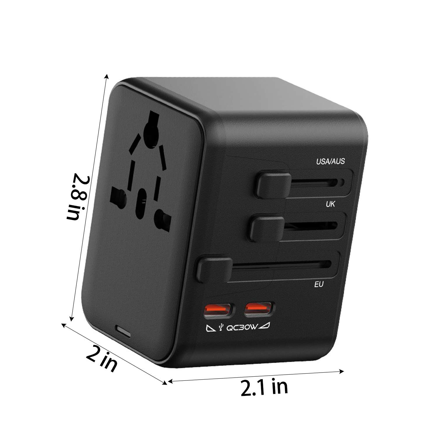 Universal GaN Fast Charging Travel Adapter-Worldwide Use 4