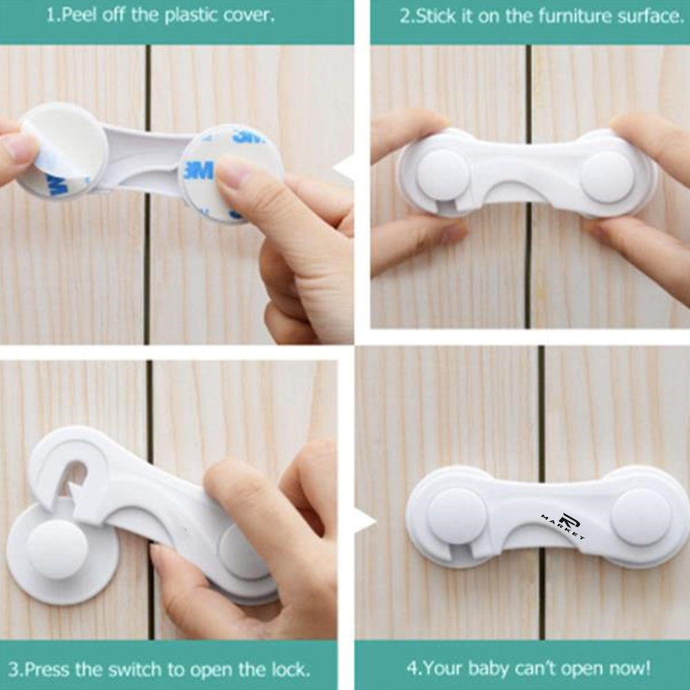 Baby Safety Cabinet Locks Nontoxic and odorless 3