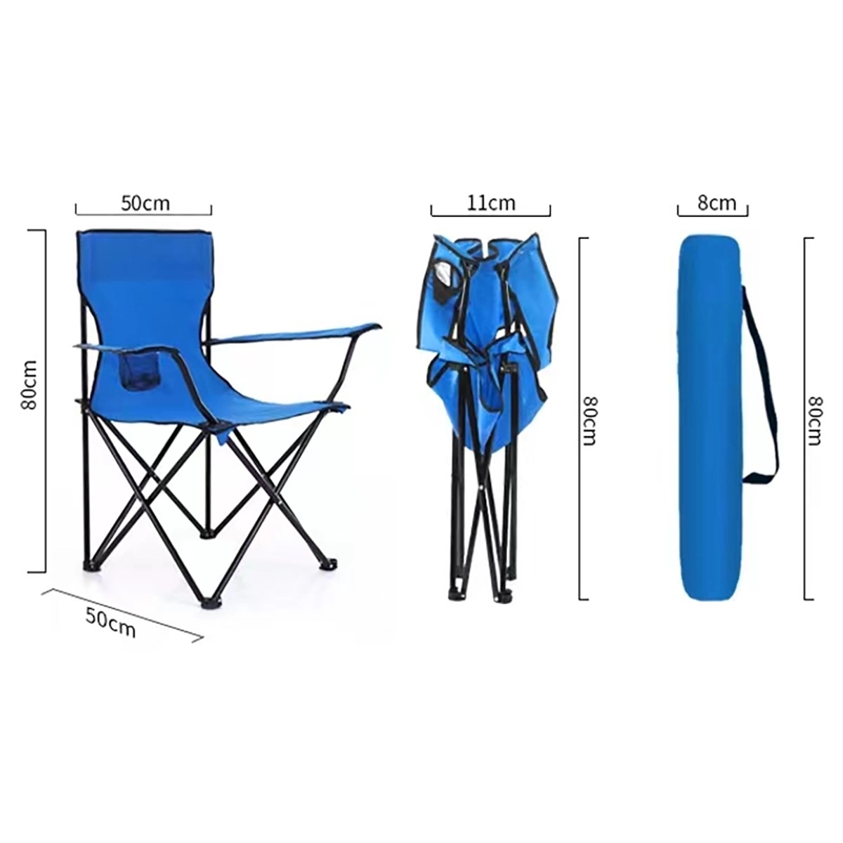 Portable Folding Chair With Arm Rest Cup Holder 4