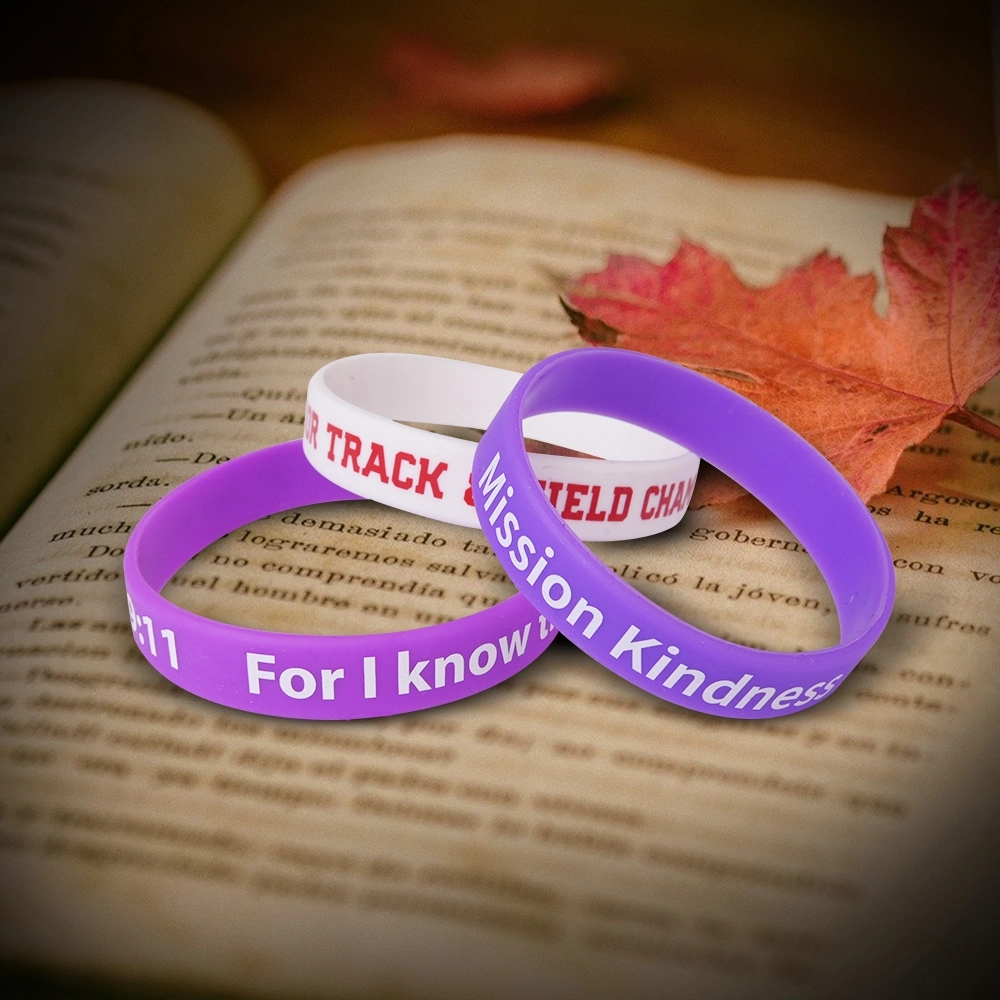 1" Custom Printed Silicone Wristband 1