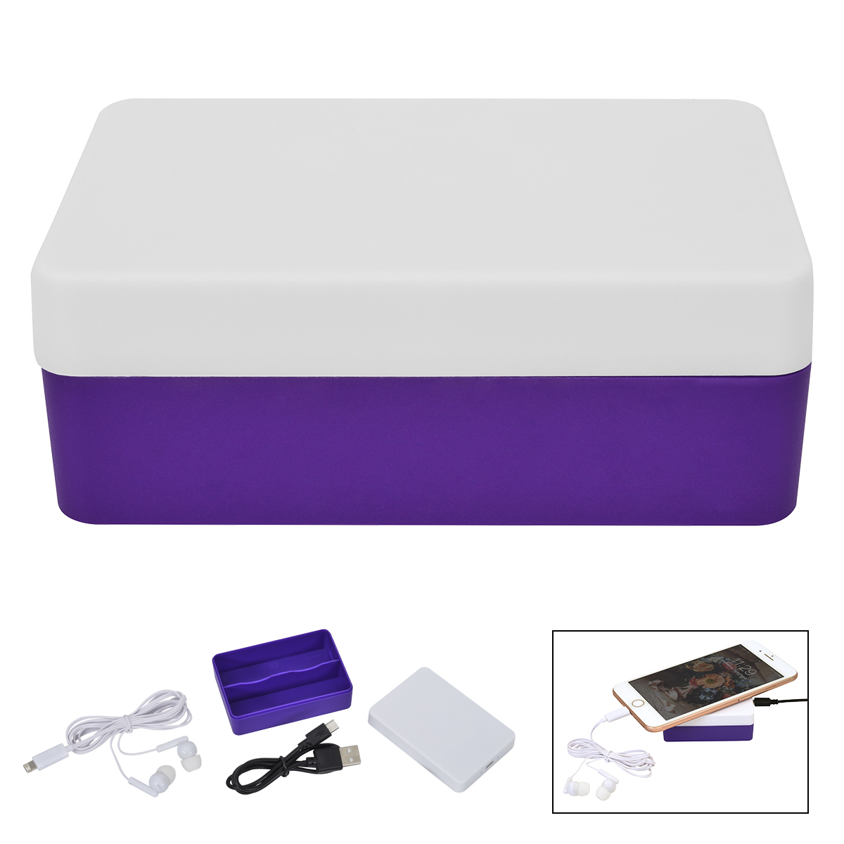 3-In-1 Stowaway Wireless Charging Kit With Earbuds 2