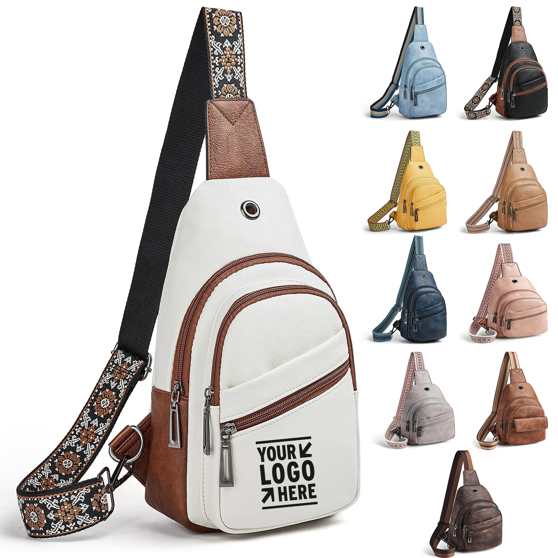 Women Travel Daily Use Adjustable Strap Chest Waist Sling Bag Crossbody Purse