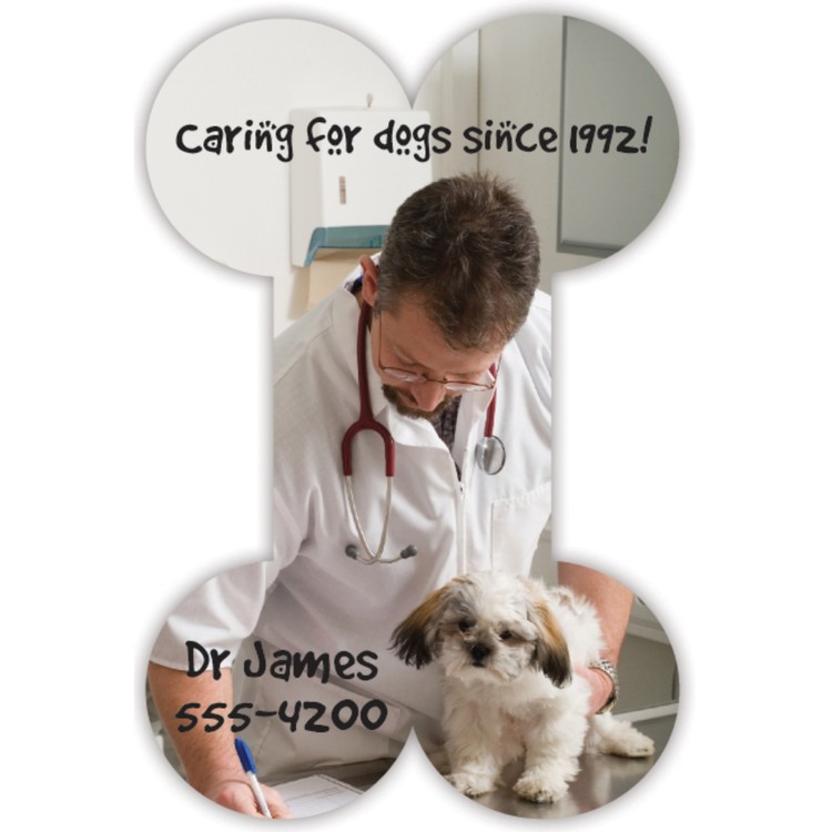 Vinyl Label (2.125"x3.125") Bone Shape