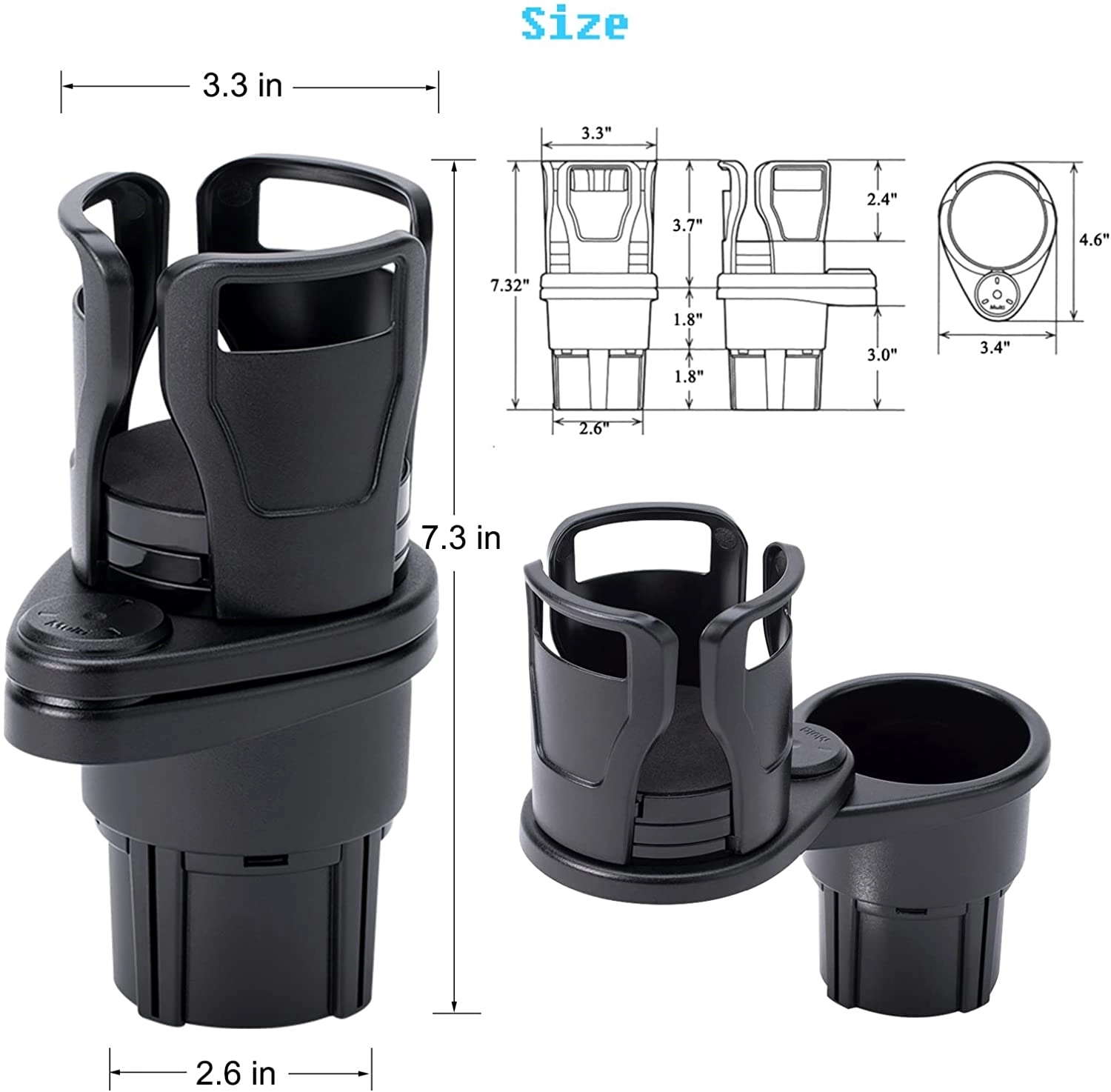 2 in 1 Multi functional Universal Car Cup Holder 5
