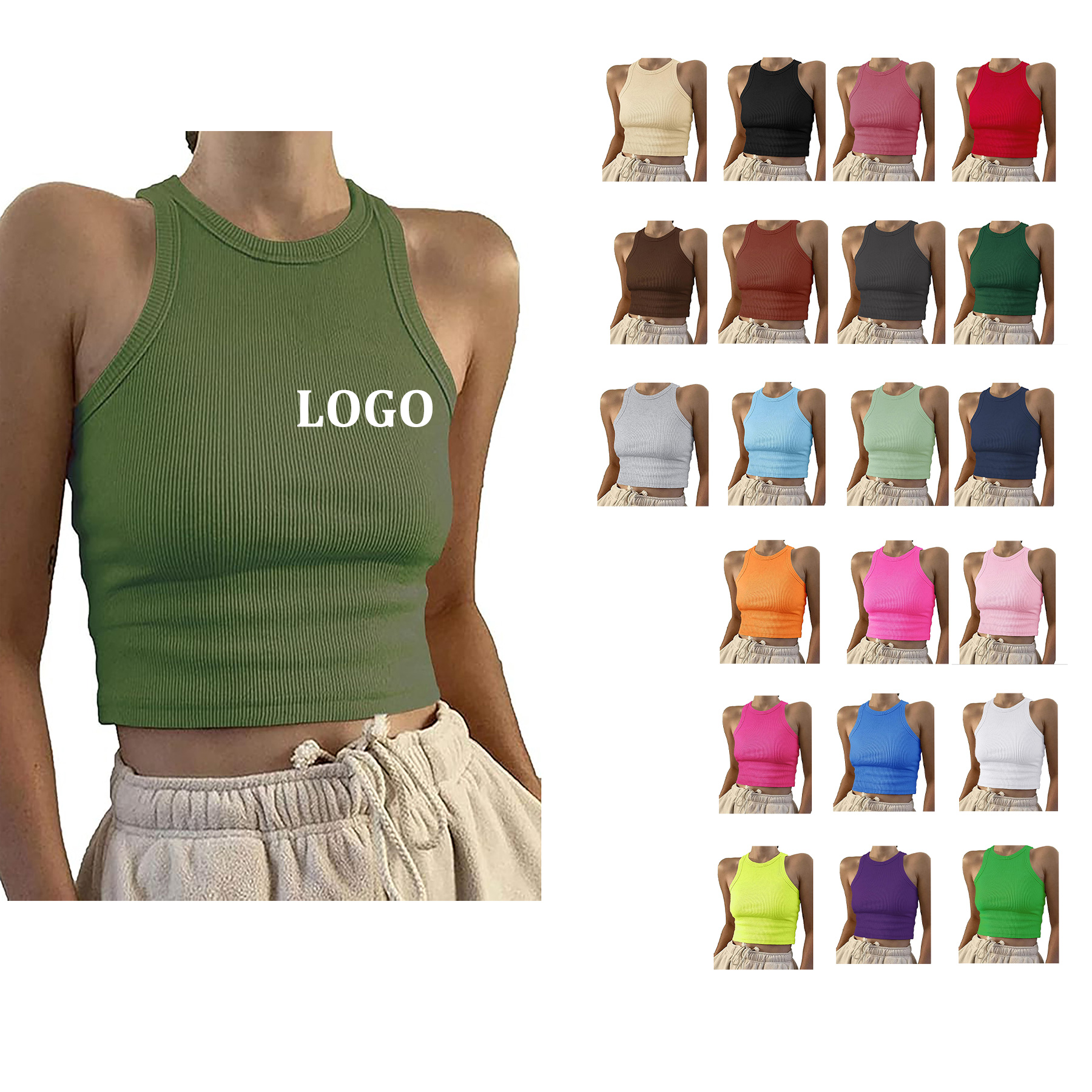 Women Sleeveless Racerback Vest 2