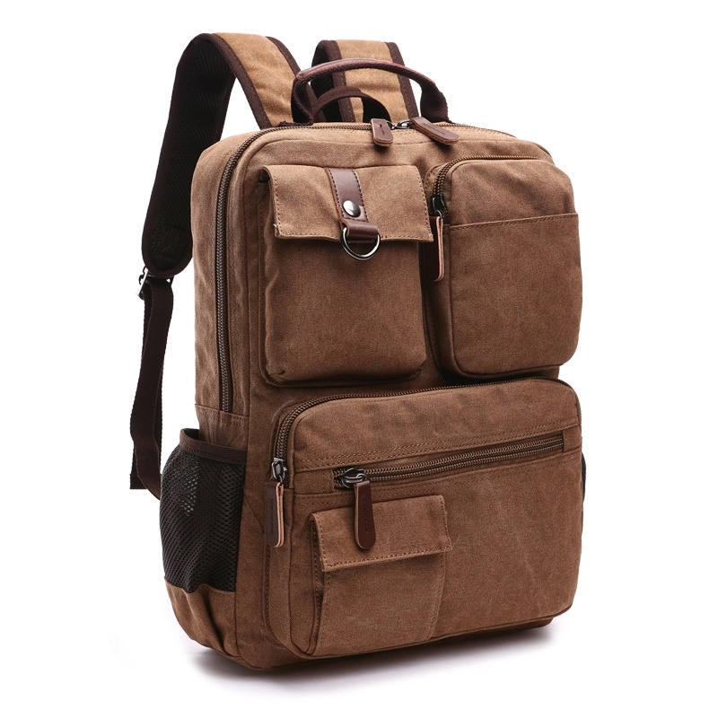 Vintage Canvas Backpack Travel Rucksack 11