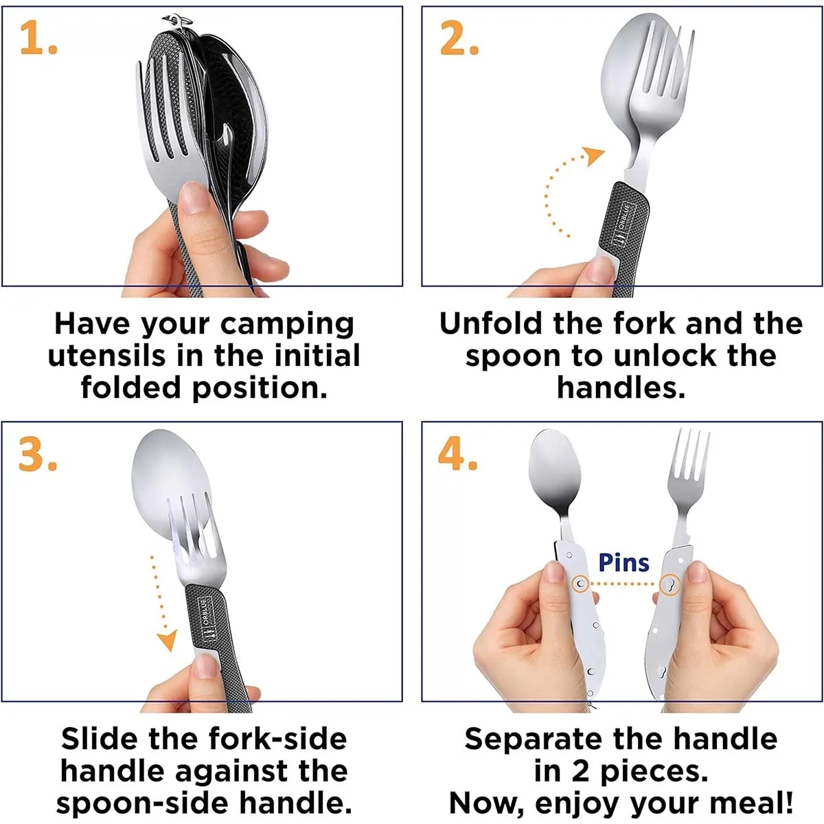 3-in-1 Multifunctional Folding Camping Utensil 6