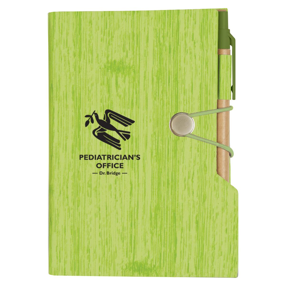 Woodgrain Look Notebook With Sticky Notes And Flags 15