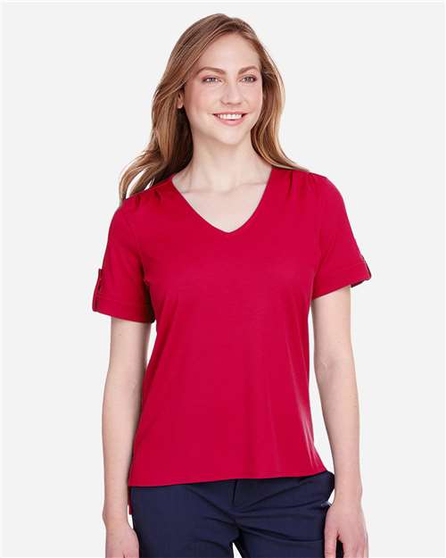 Women's CrownLux Performance® Plaited Rolled Sleeve Shirt - DG20WB 23