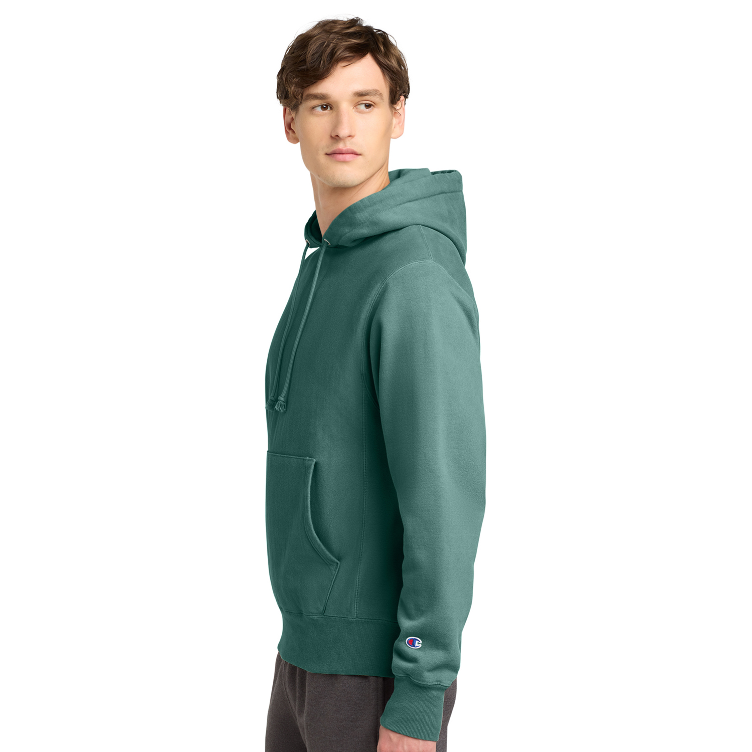 Champion ® Reverse Weave ® Garment-Dyed Hooded Sweatshirt, custom hoodie or sweatshirt with logo imprint 3