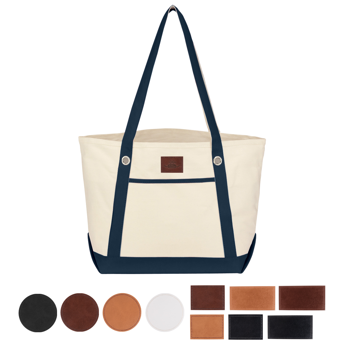 Medium Cotton Canvas Sailing Tote Bag 16