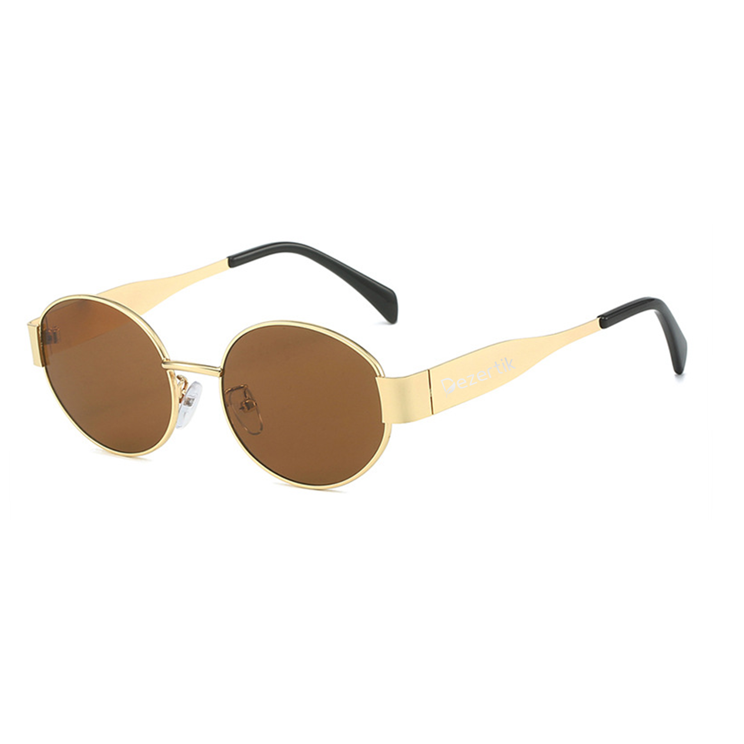 Oval-Shaped Stylish Metal Sunglasses 5