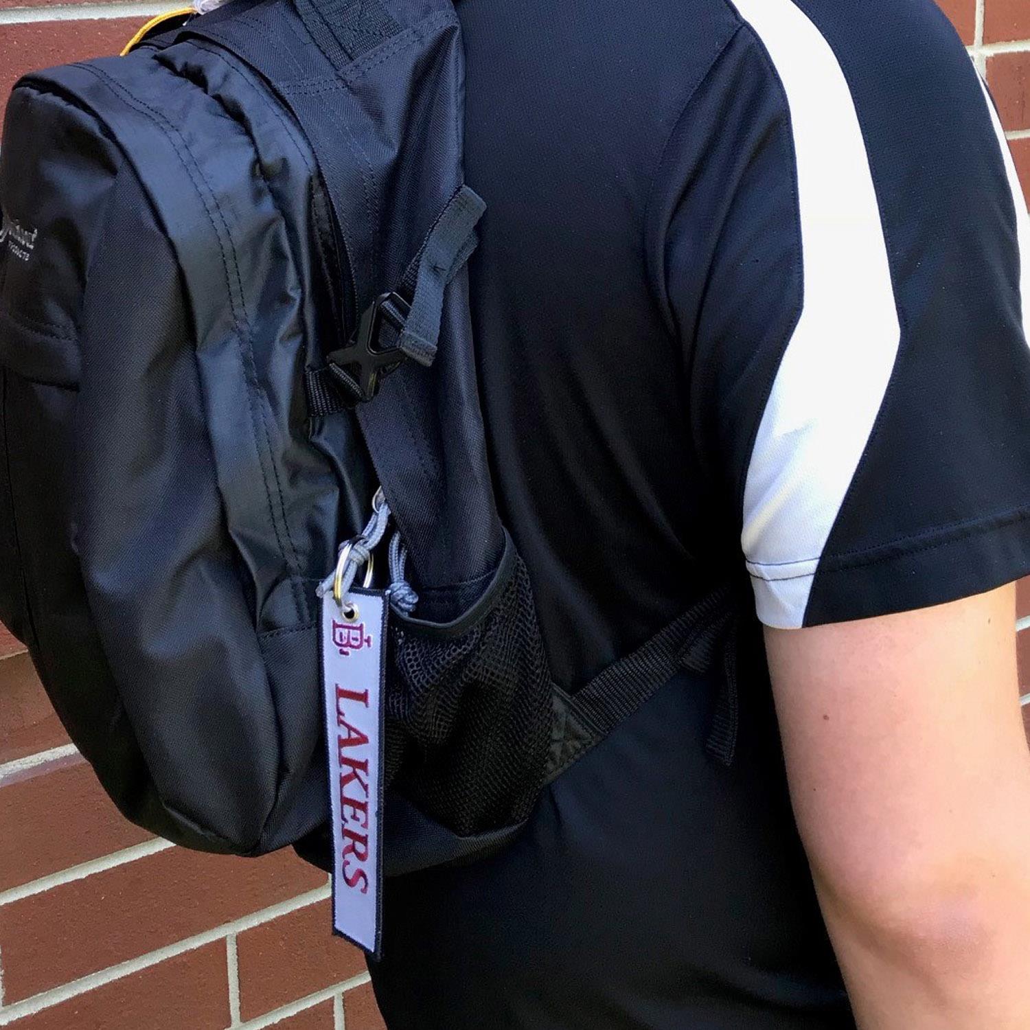 1 ¼" x 6 ¼" Two Sided Embroidered Big Size Key Ring 4