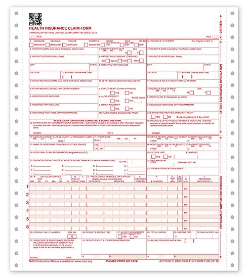 Claim forms, Insurance, Continuous, One and Two Part 2