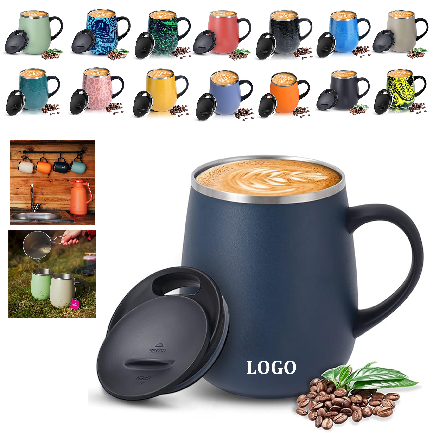 16 Oz Insulated Coffee Mug 11
