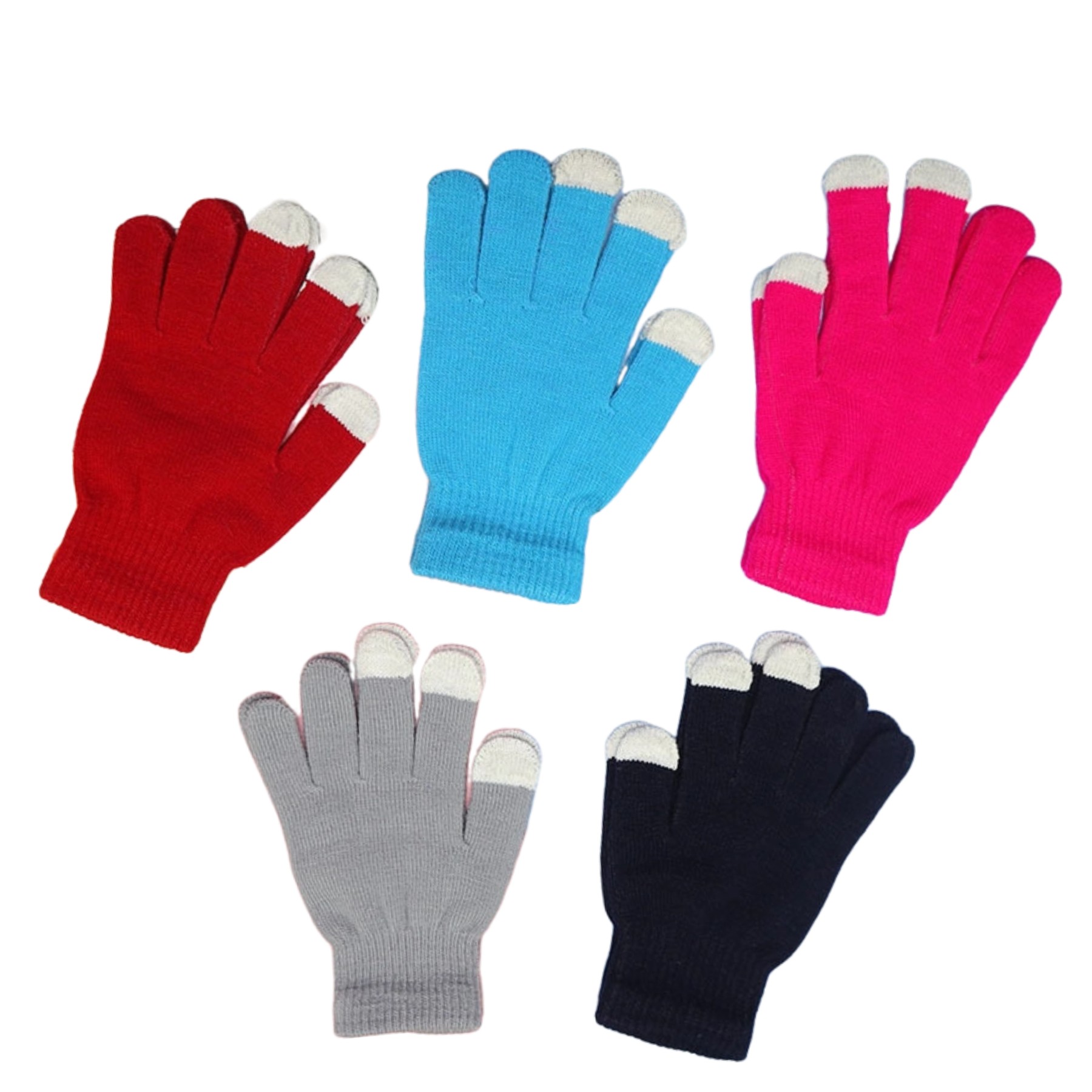 Knit Acrylic Touch Screen Texting Gloves 6