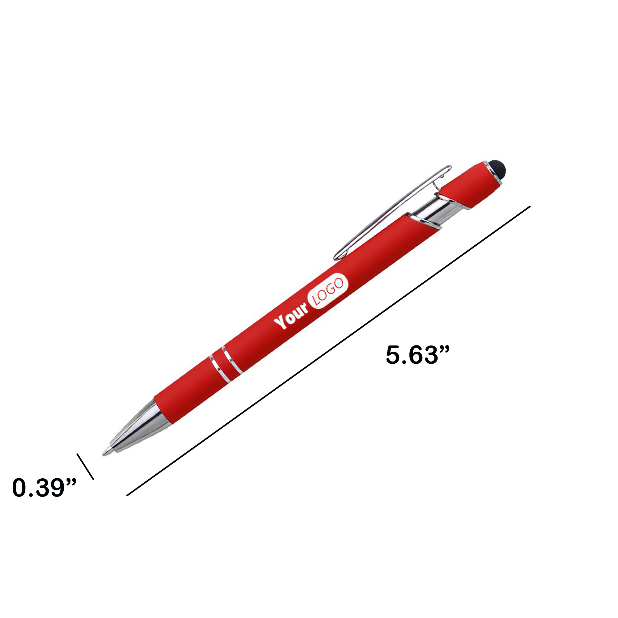 Retractable Stylus Metal Ballpoint Pen 9