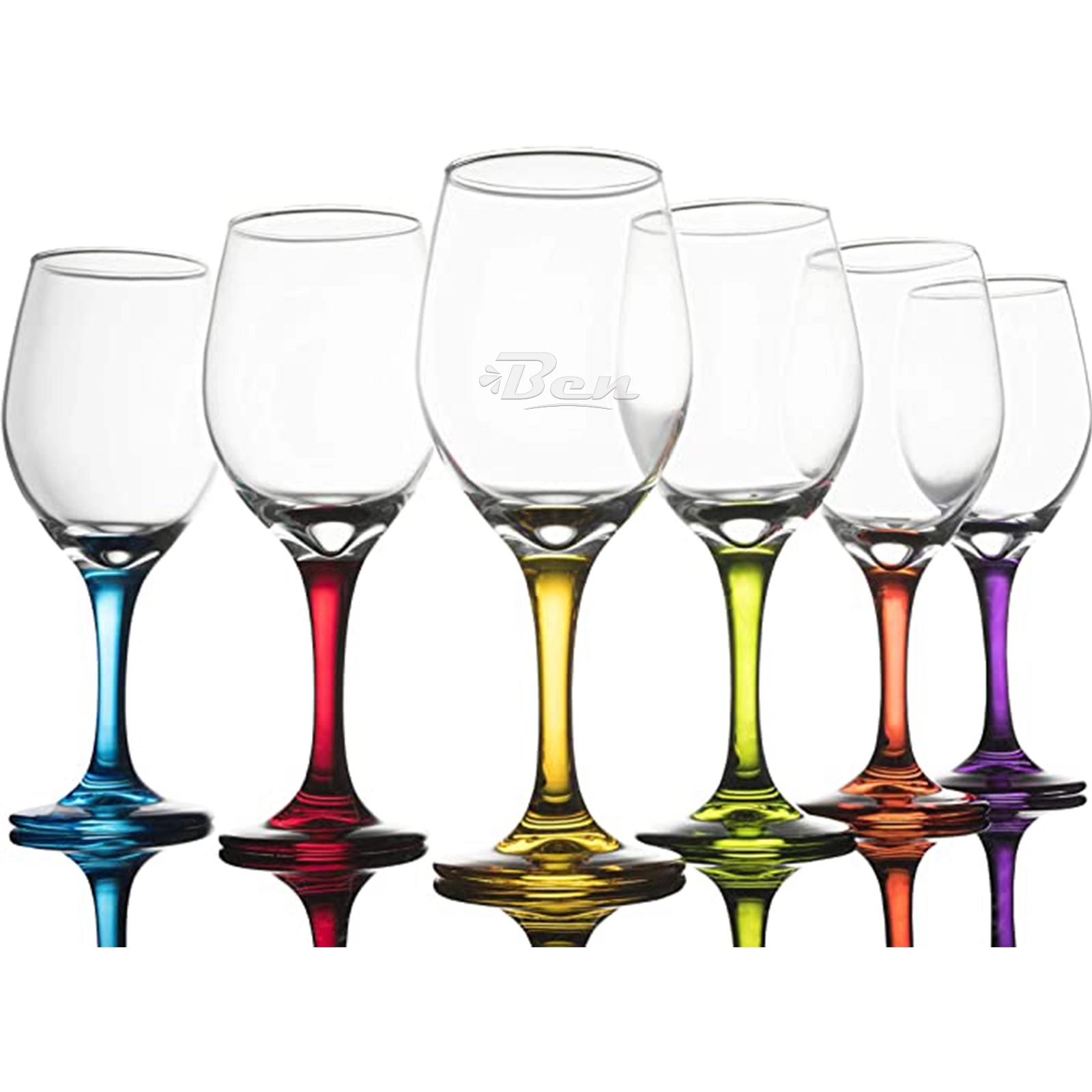 Trinkware Colored Stem Wine Glasses 1