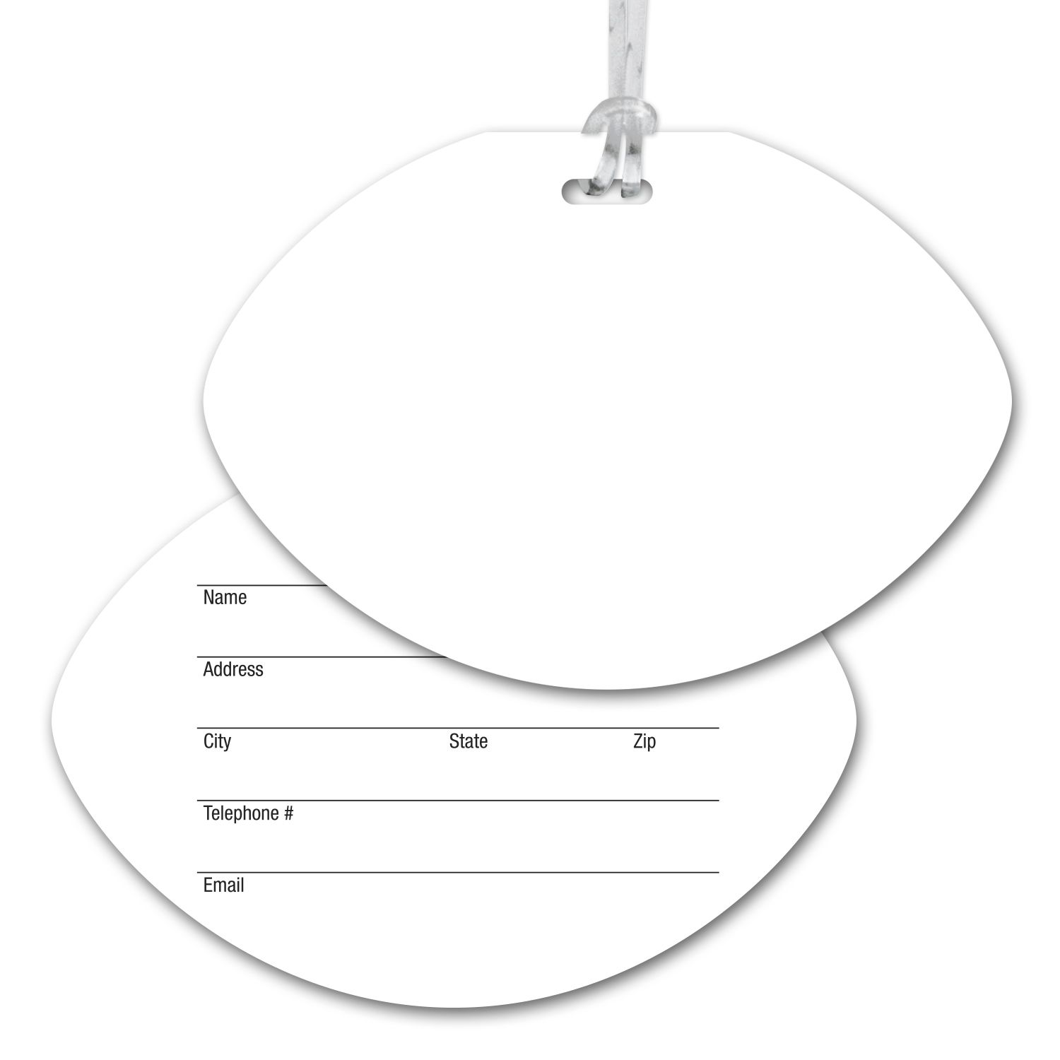 Ultra-Thin Football Luggage Tag with Clear Strap 1