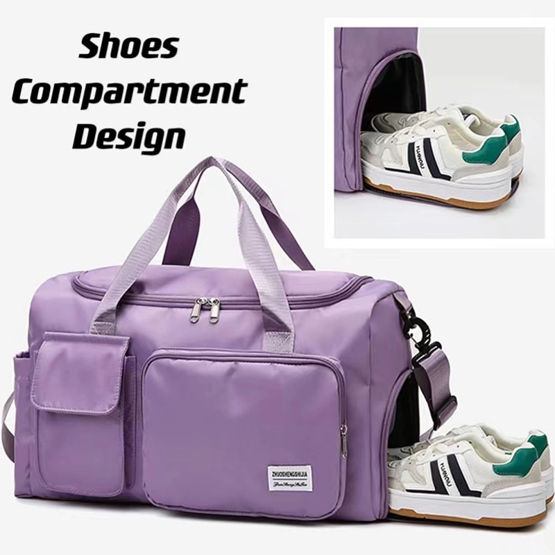 Sports Duffle Bag & Shoes Compartment & Wet Pocket 6