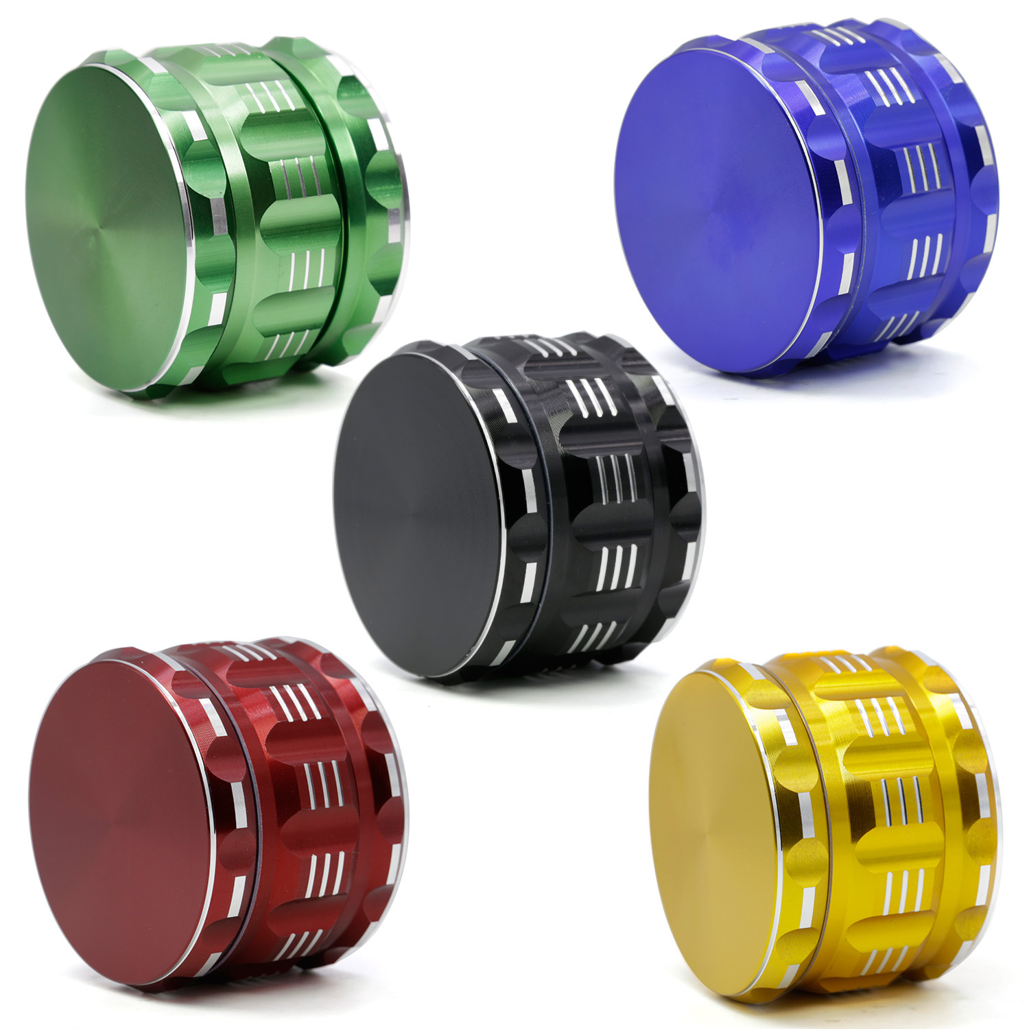Premium Aluminum Alloy Herb Grinder – 2.45" 4-Piece Metal Design with Pollen Catcher 7