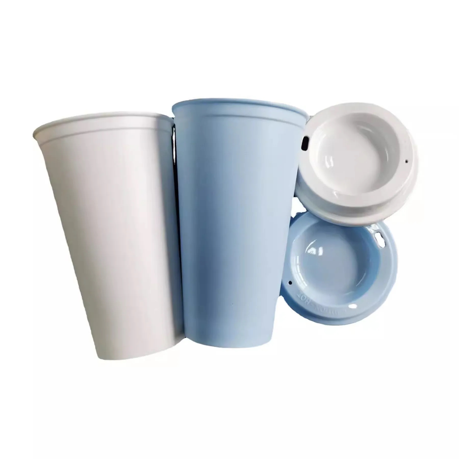 16oz Plastic Stadium Coffee Cup With Lid 4