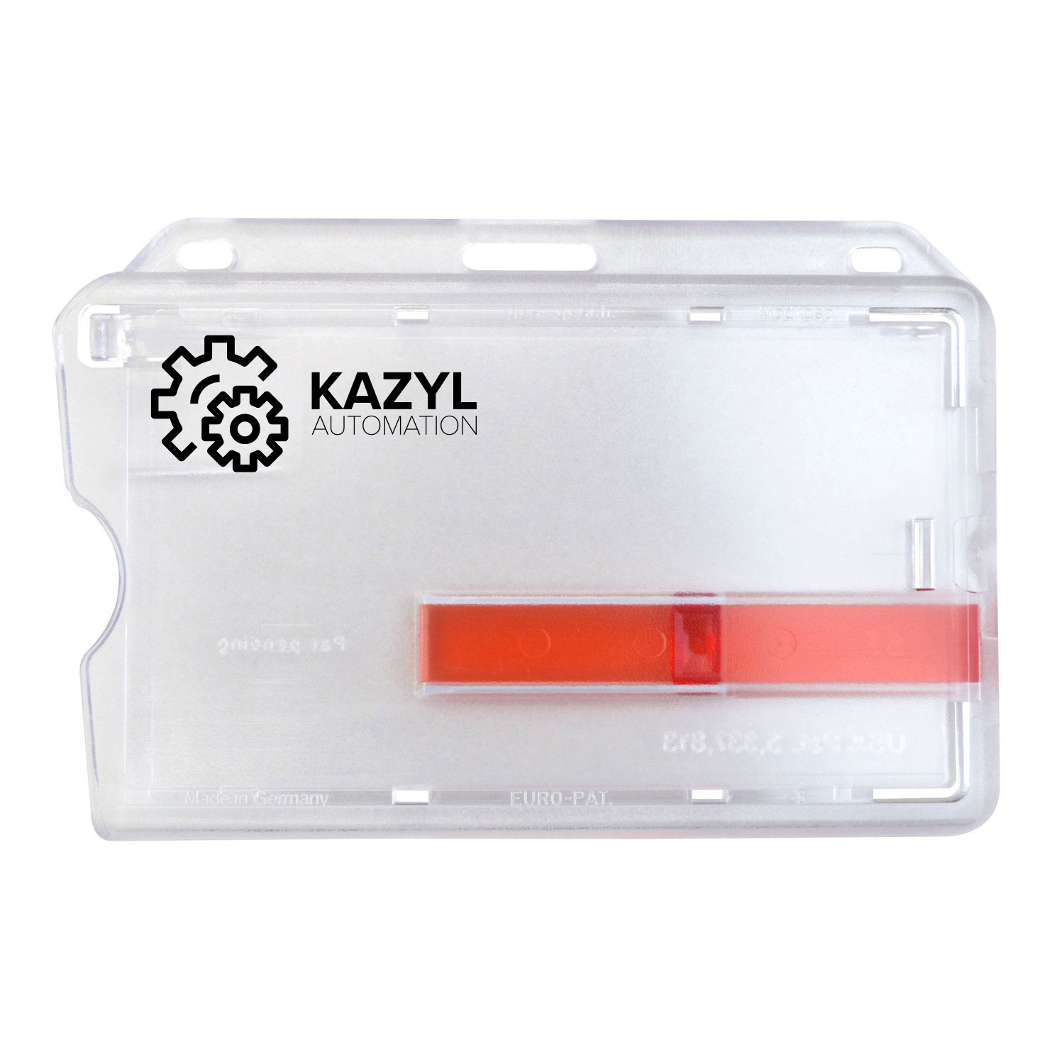 3.38" W x 2.18" H - Horizontal Rigid Card Holder (1 Color Imprint) 1