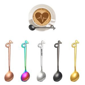 5.19 Inch Music Note Sunflower Coffee Spoon 6