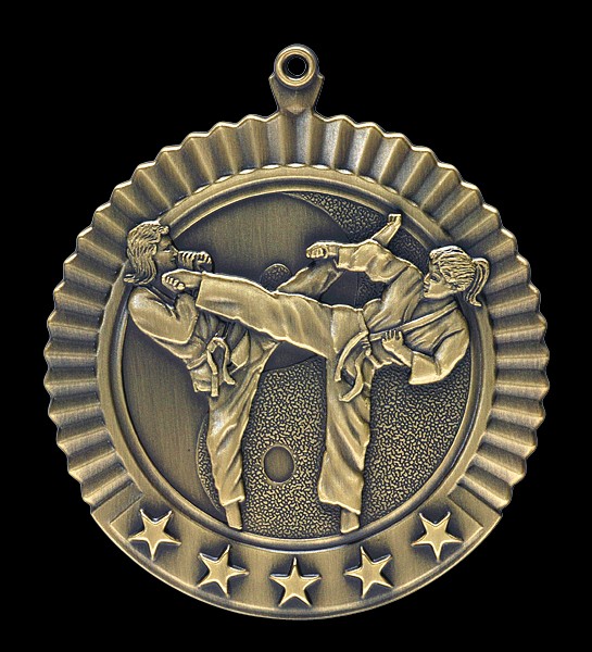 Karate Female Star Medal 2 3/4" 2