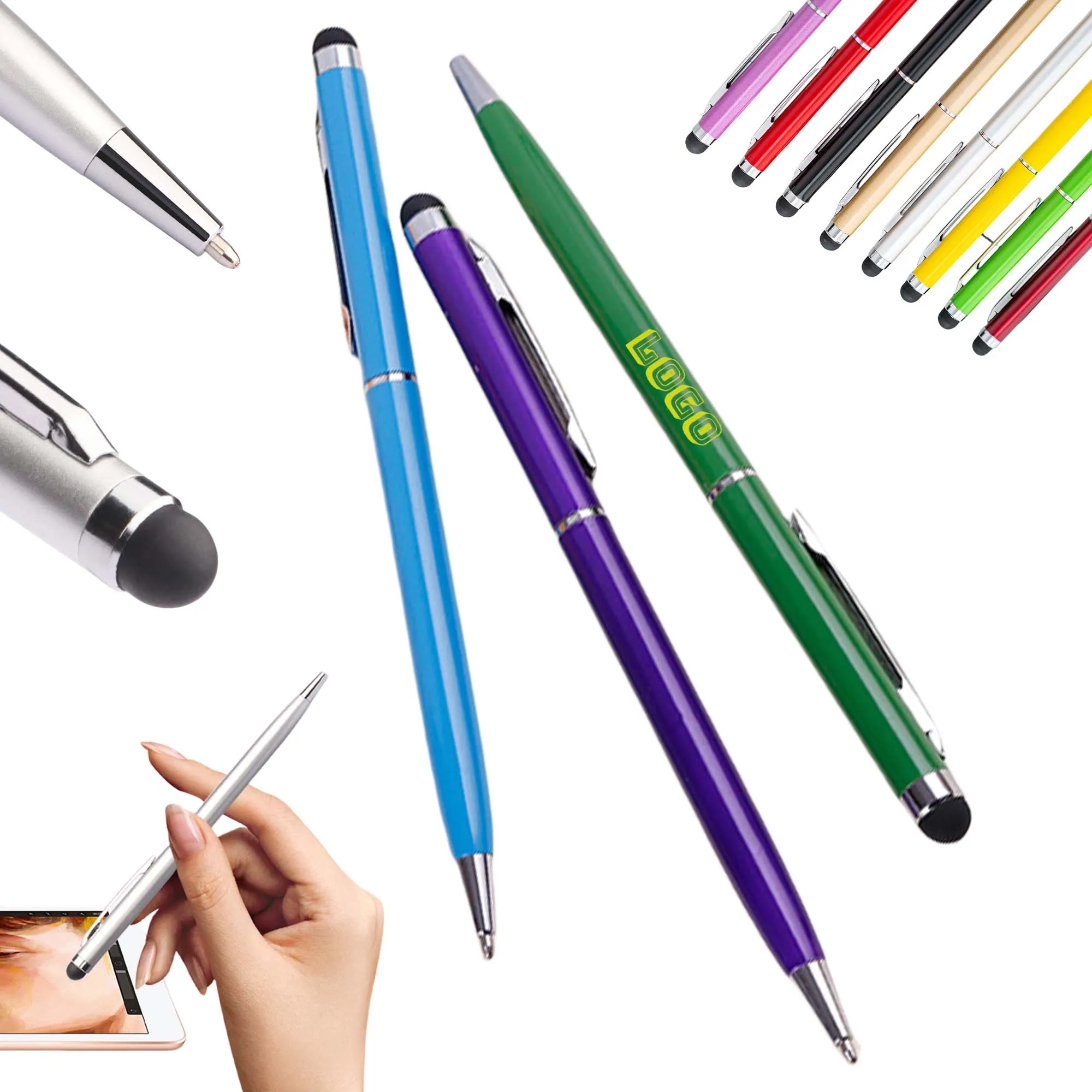 MOQ50 Ballpoint Pen with Stylus Tip 14