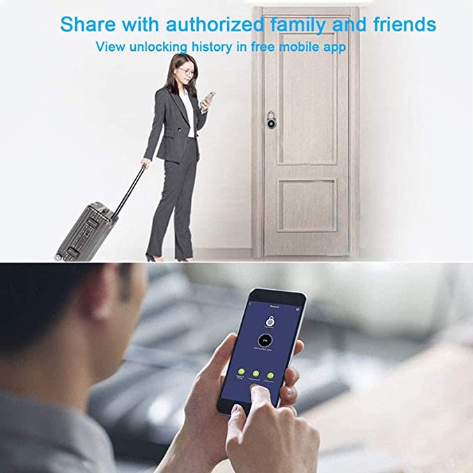 Water Resistant Fingerprint Padlock Suitable for Gym/Sports/ Bike/School/Locker/Storage 2