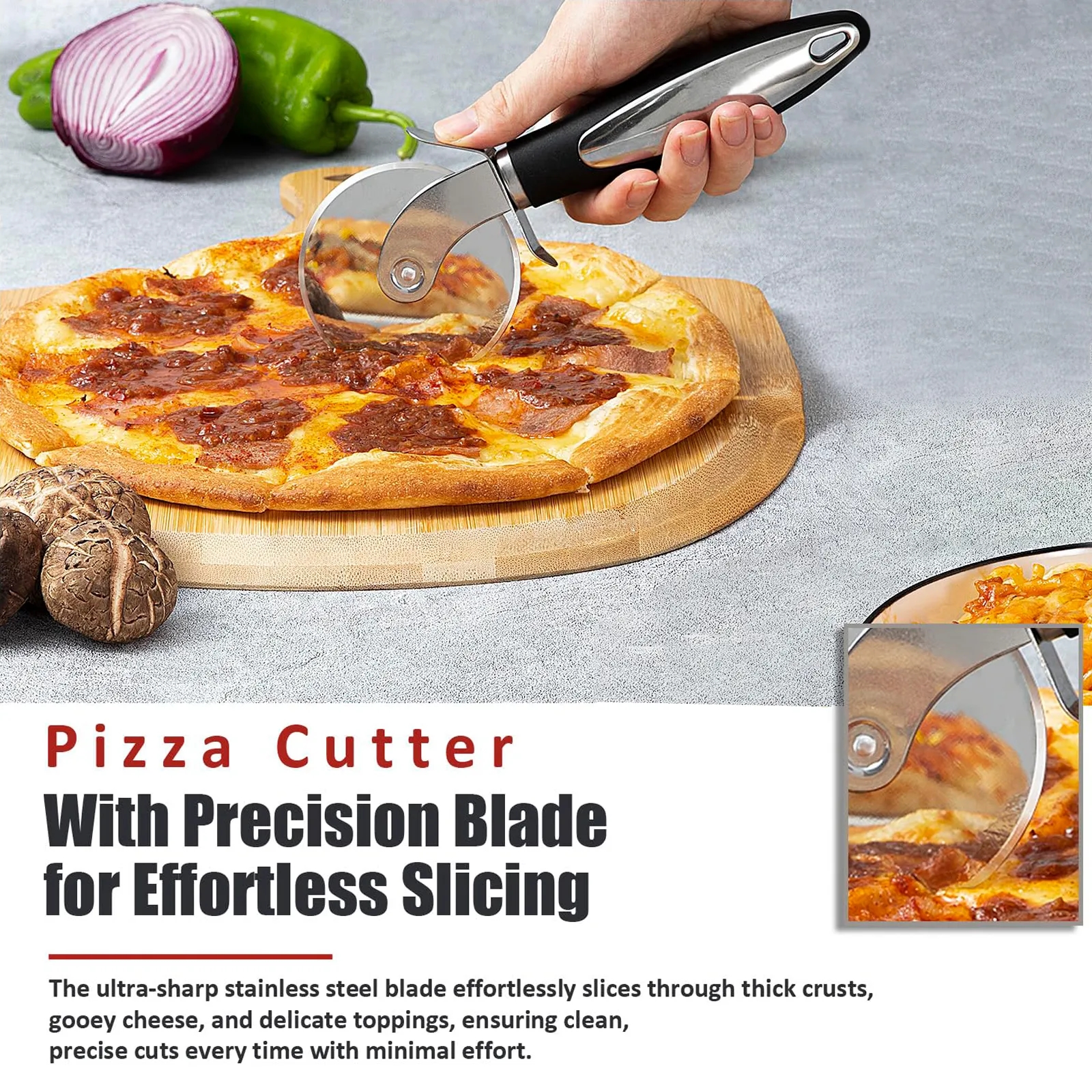 Stainless Steel Pizza Cutter Wheel 8