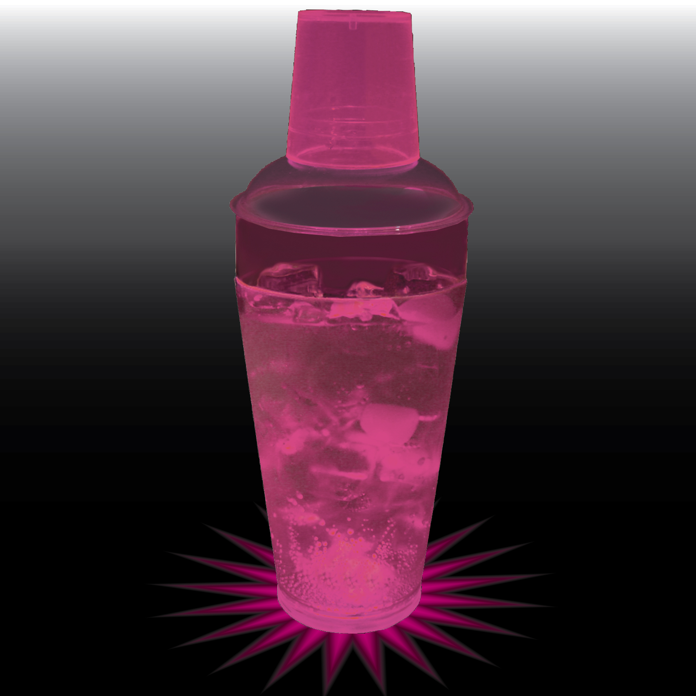 20oz Single Light 3 Piece Plastic Cocktail Shaker 9