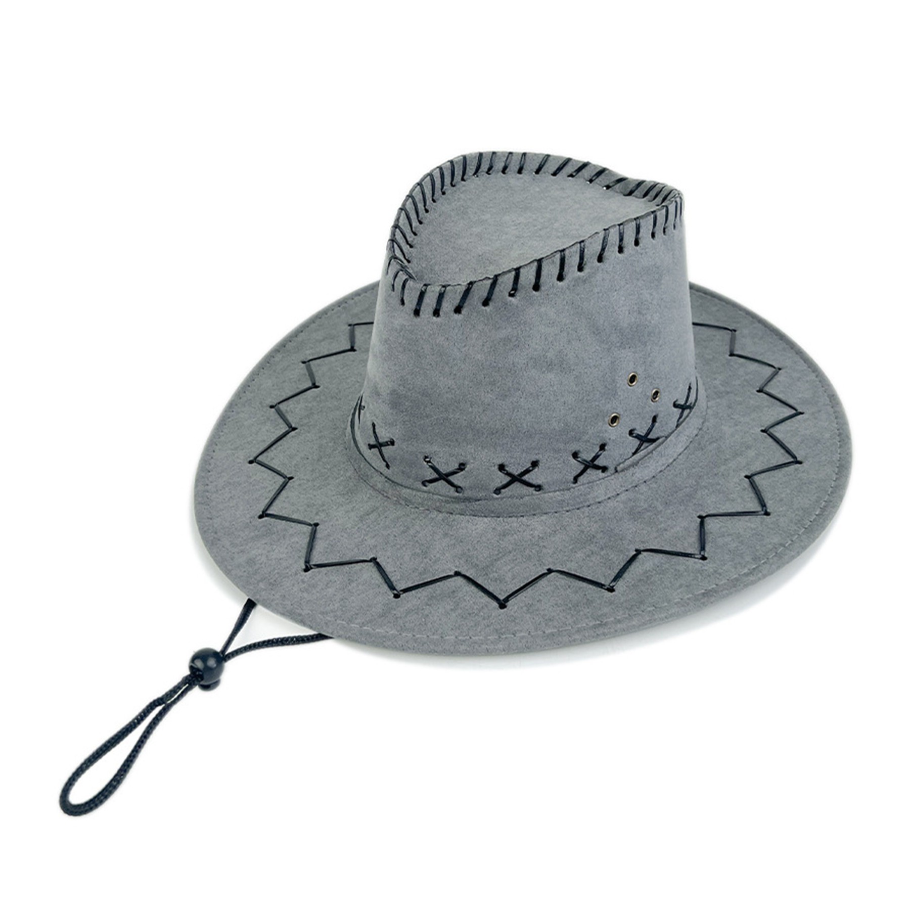 Windproof Cord Western Cowboy Outdoor Hat 9