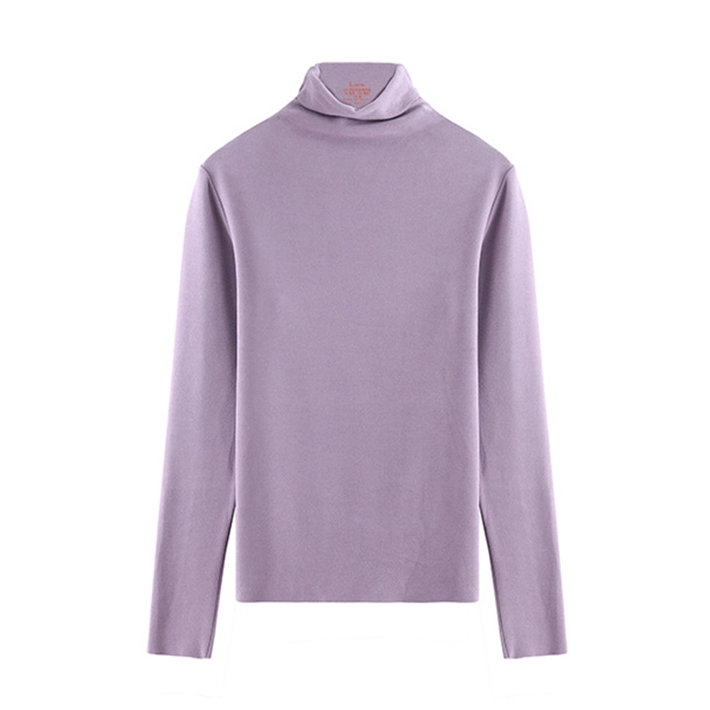 Women's Long Sleeve Turtleneck Pullover Slim Shirt Top 3