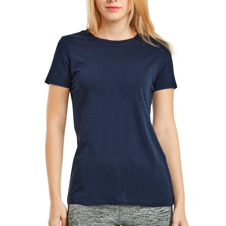 Women'sClassic Fit Crew Neck T-Shirts - Medium Navy 1