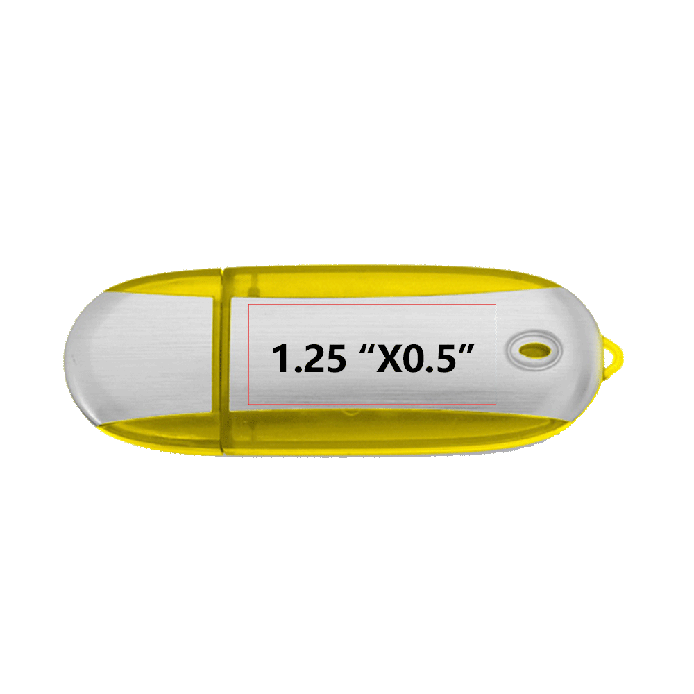 Lemont Brushed Aluminum Oval USB Flash Drive