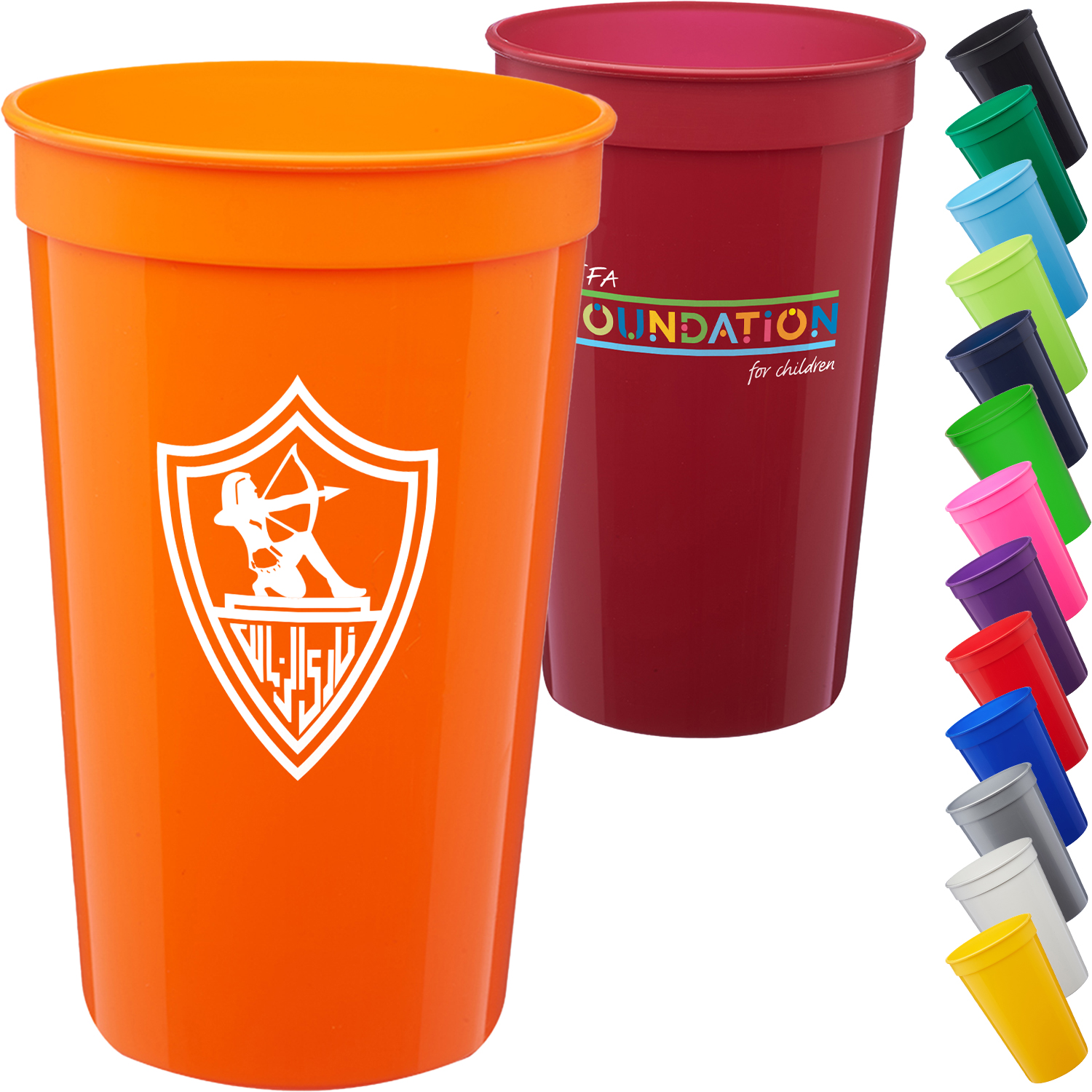 22 oz. Large Plastic Stadium Cup w/ Custom Imprint 5