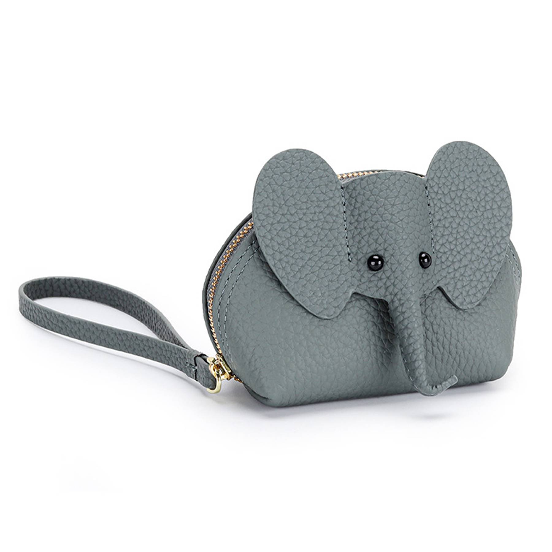 Genuine Leather Cartoon Elephant Mini Coin Purse Wallet 9