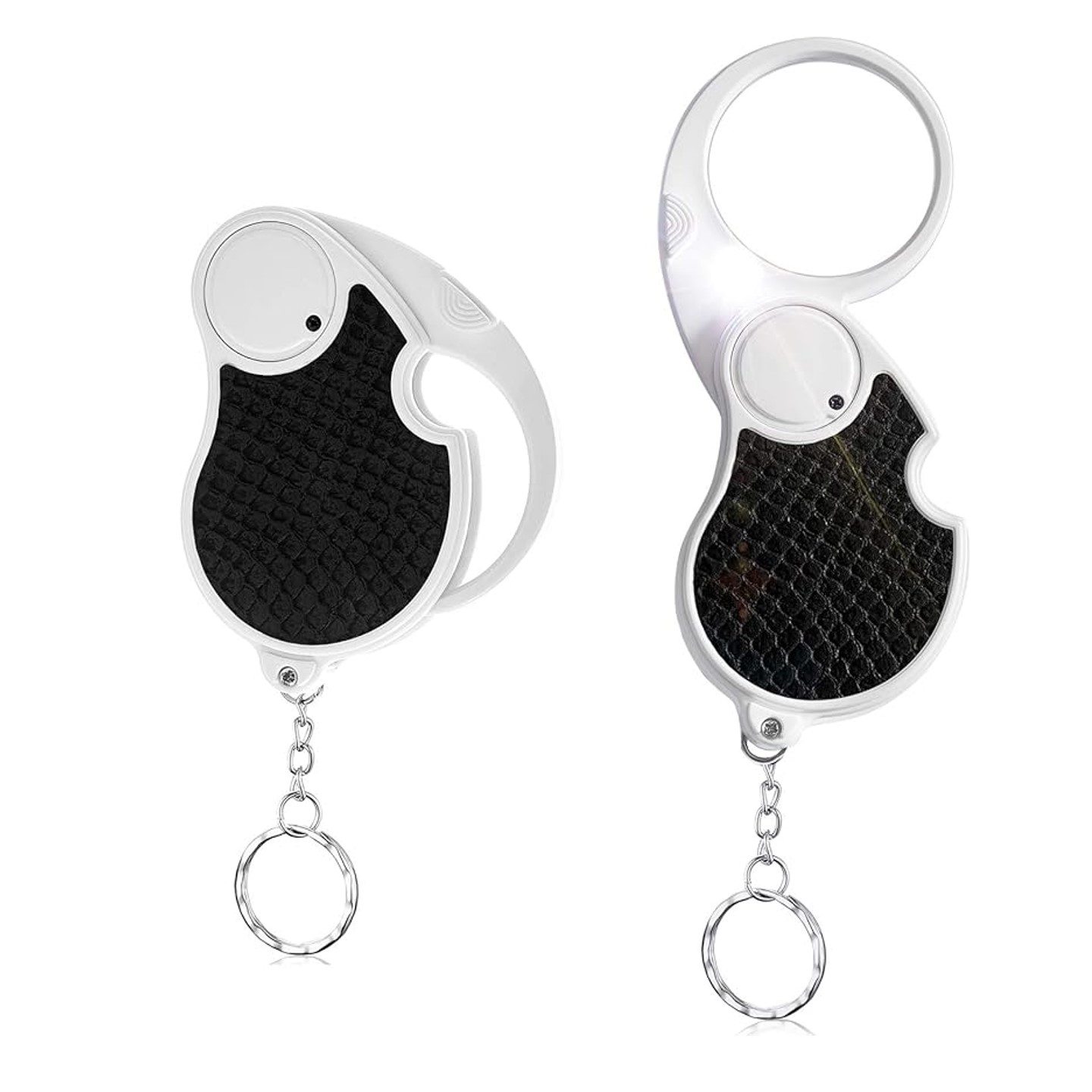 5X Pocket Magnifying Glass Handheld with Light and keychain 5